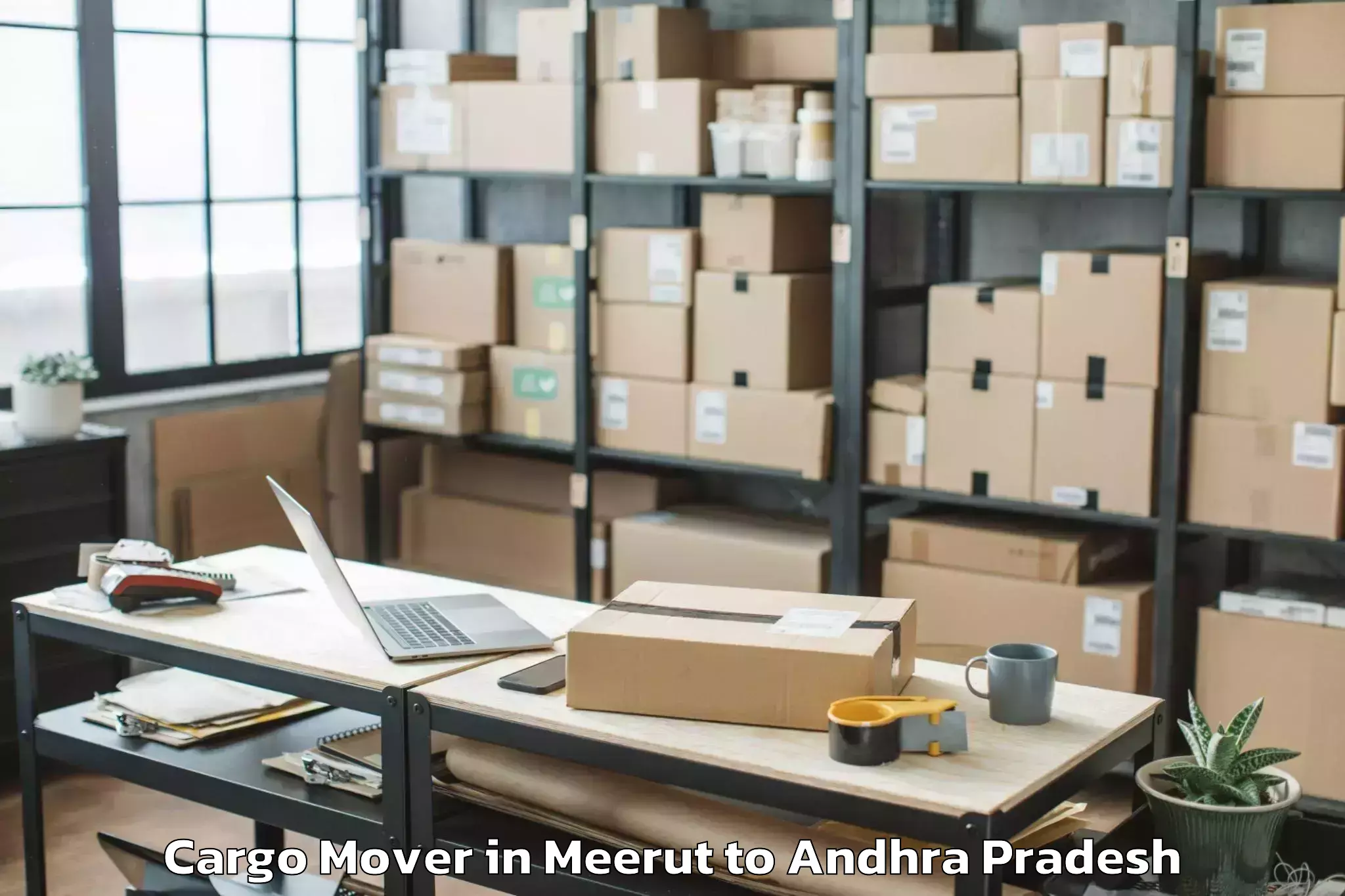 Top Meerut to Krishna University Machilipatn Cargo Mover Available